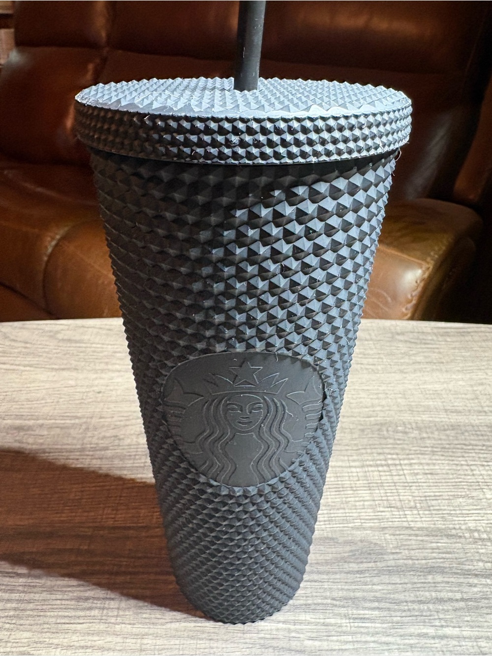 Starbucks Black Textured Studded Cold Cup with Straw